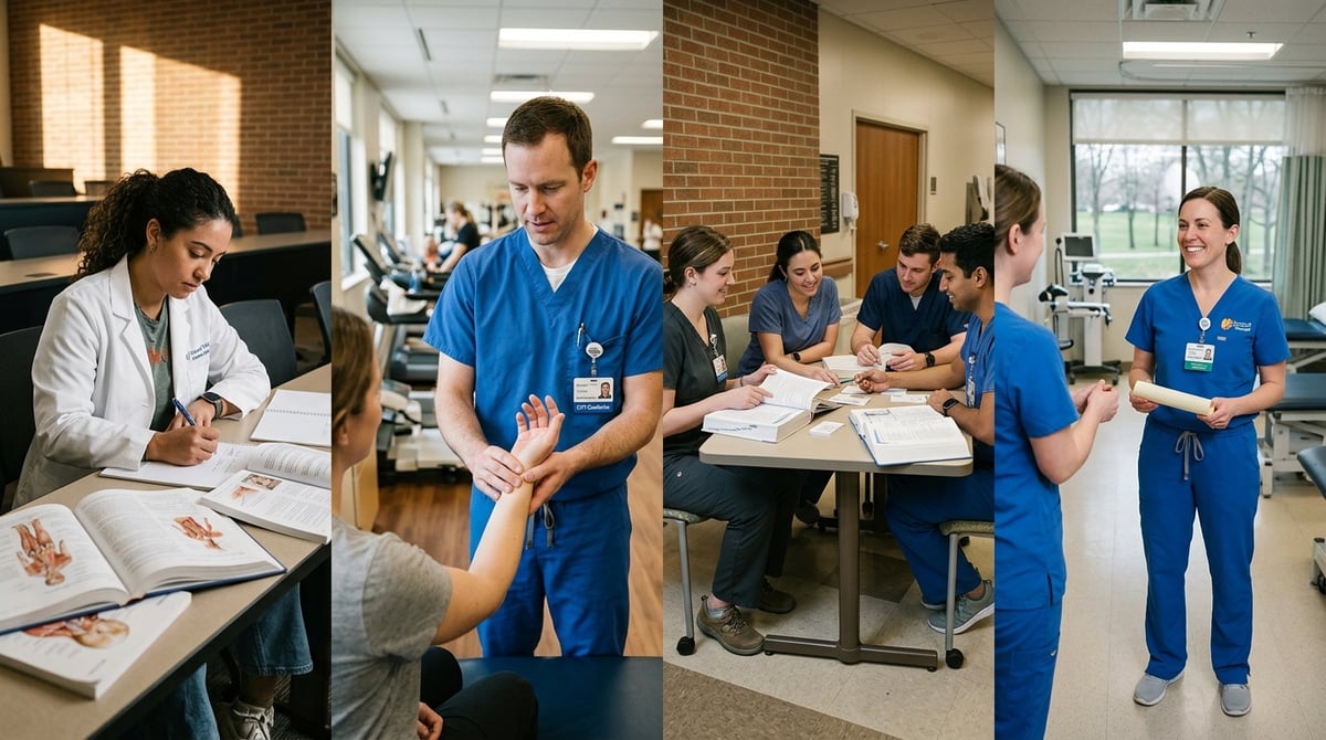 Infographic displaying the timeline and requirements to become a Certified Hand Therapist, featuring milestones like education, clinical hours, and