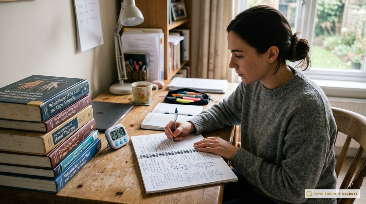 An organized study space showing textbooks, notes, and a timer, symbolizing preparation for the CHT exam.

Photo-realistic, editorial-quality
